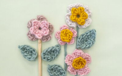 Chunky Crochet Flowers for Spring | Easy Quick Spring Craft Idea | Super Soft Merino Wool