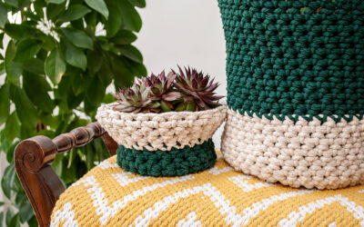 Easy Crochet Plant Pot Pattern – Using 5mm Crochet Cord