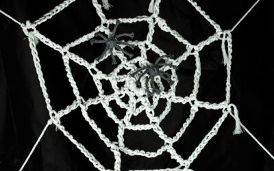 Halloween Crochet | FREE Crochet Spider Web Pattern and Halloween Macrame Spiders