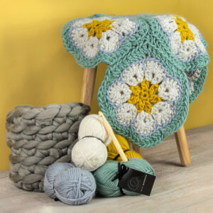 chunky crochet hexagon 