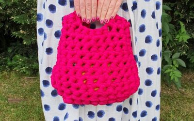 Crochet Bag Free Pattern | THE ROMY Ribbon Bag – with Easy Video Tutorial | Only Uses 1 Roll of Luxury Smooth Giant Ribbon Yarn