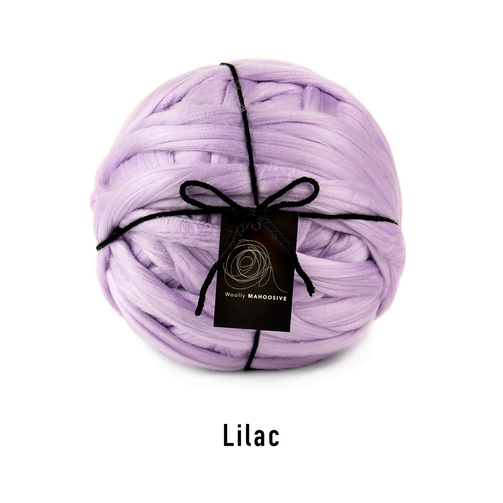 lilac coloured mammoth arm knitting yarn, 1 kilogram ball