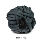 chunky tube yarn crochet storage basket yarn in dark grey 