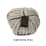 grey tube yarn for crochet storage basket 
