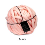 Peach tube yarn for crochet storage basket 